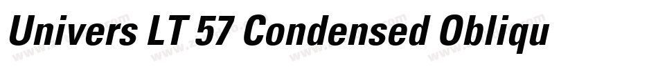 Univers LT 57 Condensed Oblique字体转换